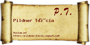 Pildner Tácia névjegykártya